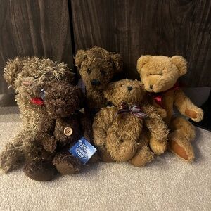 5 Adorable Ganz Collectible Bears Watson, Bosco, Charlie, Baxter, Mikey!